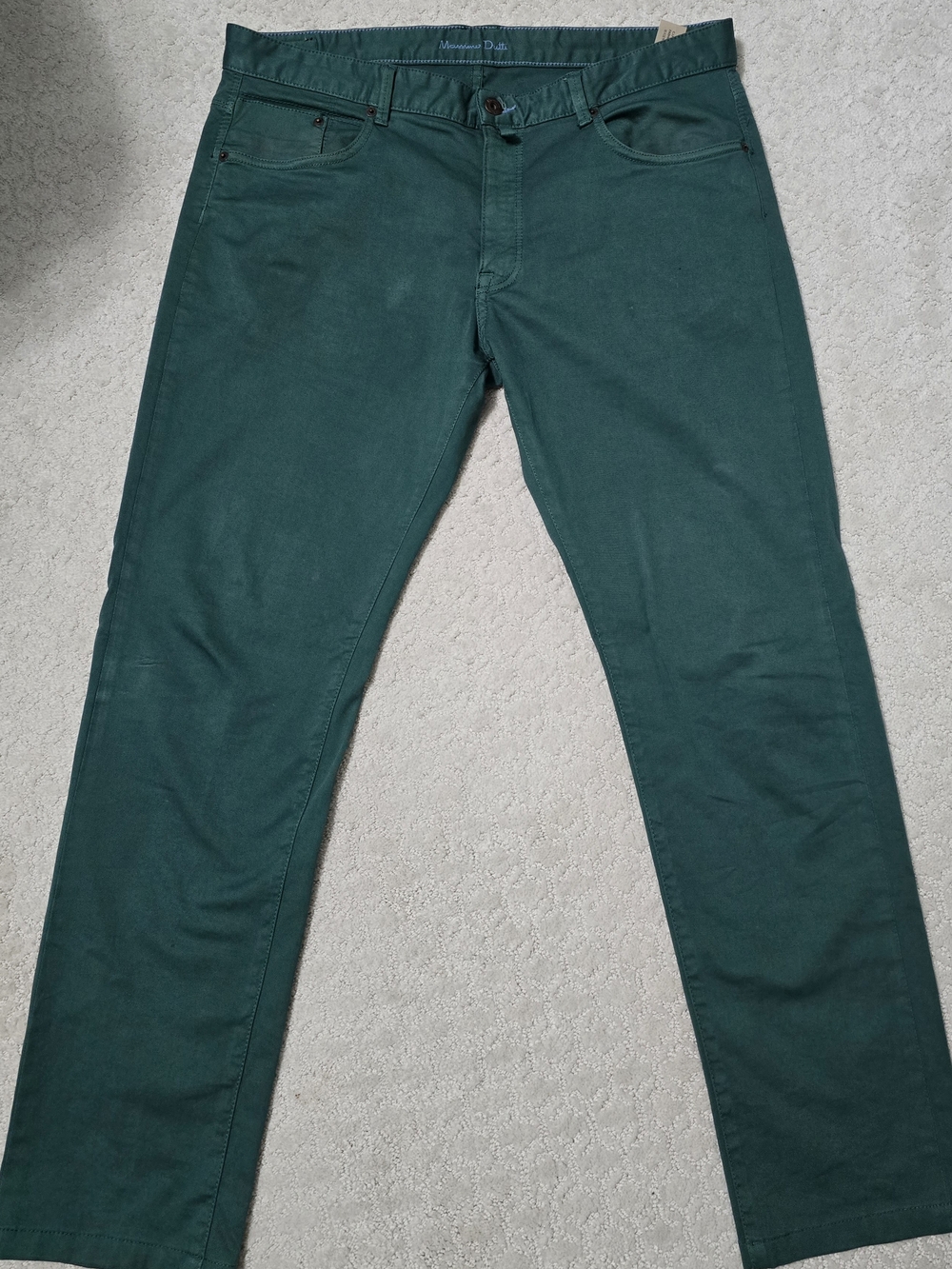 Massimo Dutti Green Slim Pants Sz 34x30
